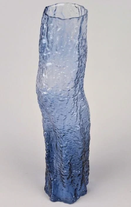 Iceberg Textured Wave Glass Vase Sml 40x9x10 cm